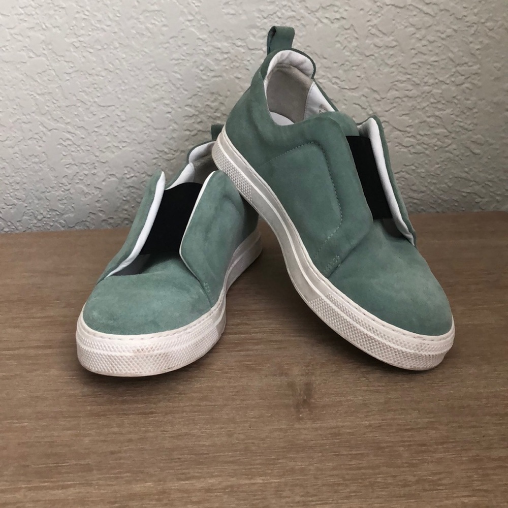 Pierre Hardy sage suede shoes